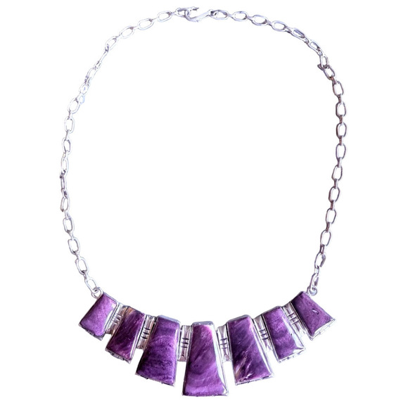 Jewelry - NAVAJO ROGER SKEET PURPLE SPINY OYSTER STERLING SILVER NATIVE AMERICAN N…